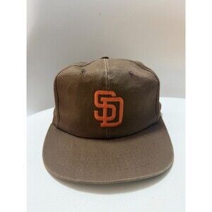 vtg 80s rare MLB San Diego Padres Annco Plain Logo Snapback Hat Cap
